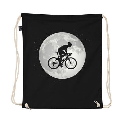 Full Moon - Man Cycling - Organic Turnbeutel fahrrad