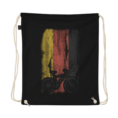 German Flag And Ebike - Organic Turnbeutel e-bike Schwarz