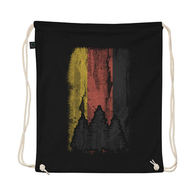 German Flag And Tree - Organic Turnbeutel camping