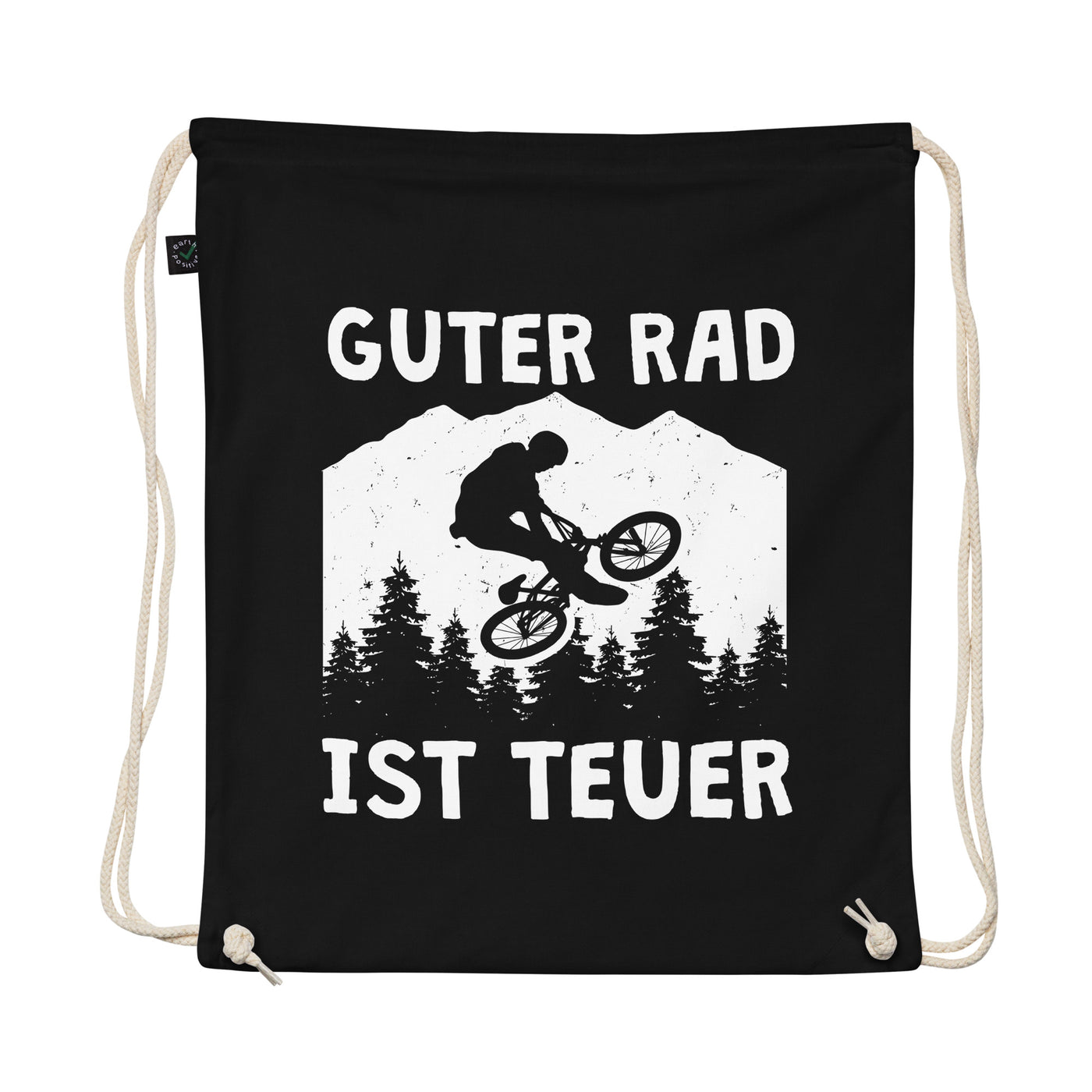Guter Rad Ist Teuer. - Organic Turnbeutel fahrrad mountainbike Schwarz