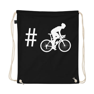 Hashtag - Man Cycling - Organic Turnbeutel fahrrad