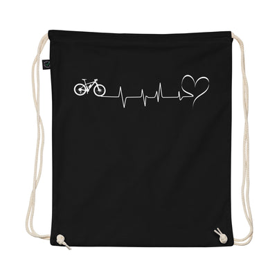 Heart - Heartbeat - Cycle - Organic Turnbeutel fahrrad
