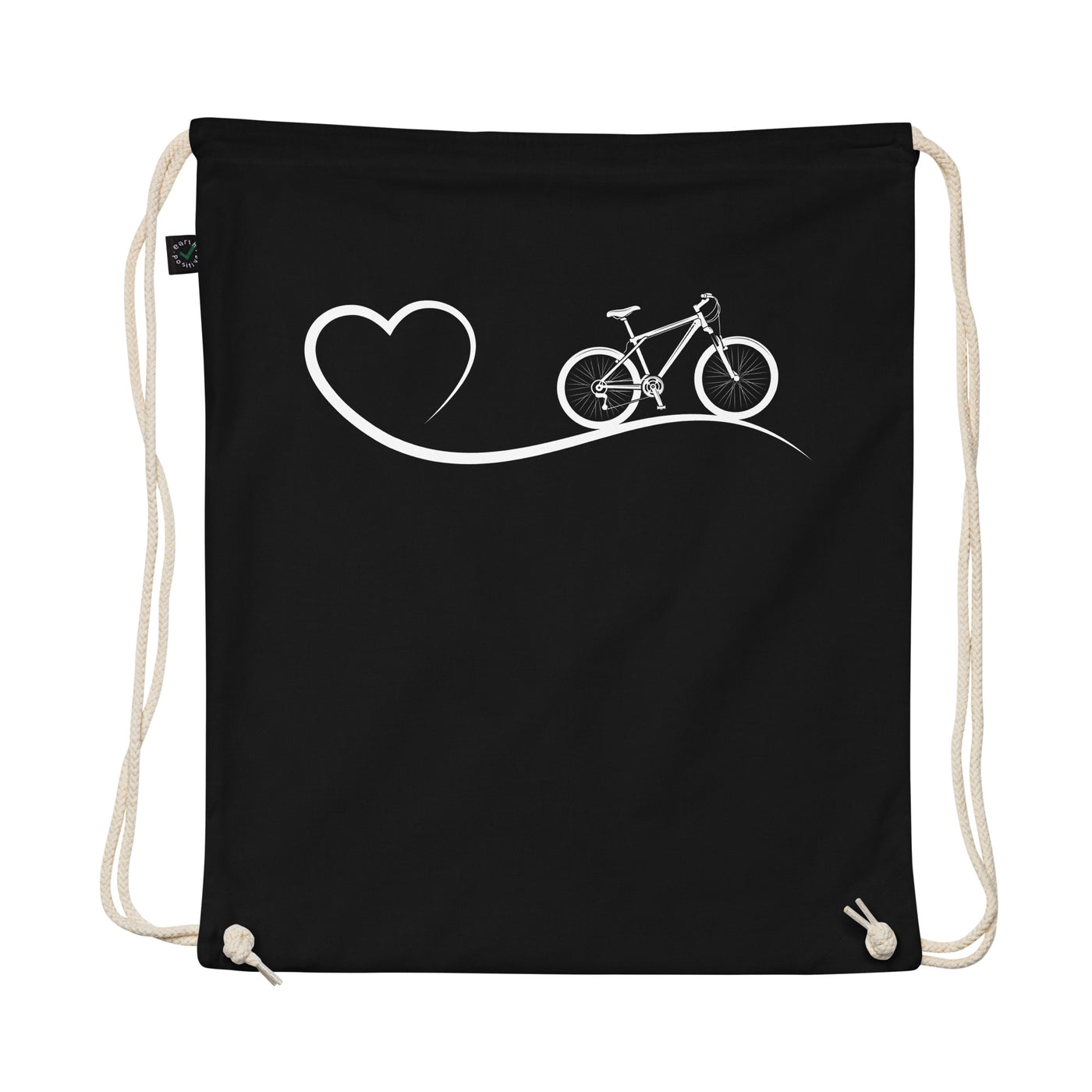 Heart 2 And Cycling - Organic Turnbeutel fahrrad Schwarz