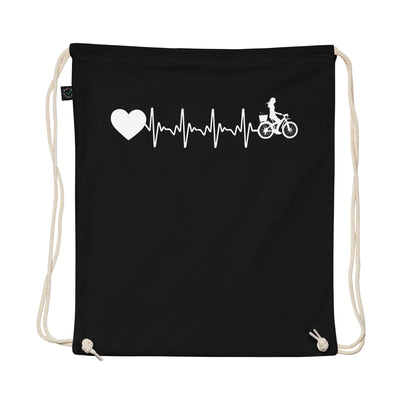 Heartbeat Heart And Cycling - Organic Turnbeutel fahrrad
