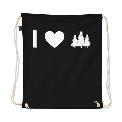 I Heart And Trees - Organic Turnbeutel camping Schwarz