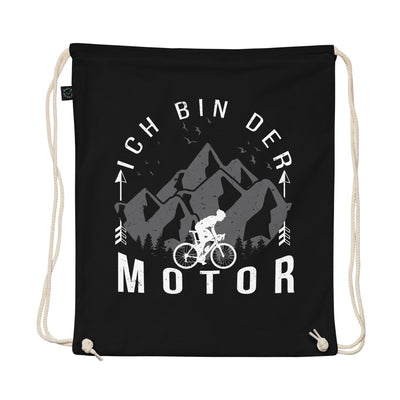 Ich Bin Der Motor - Organic Turnbeutel fahrrad mountainbike Schwarz