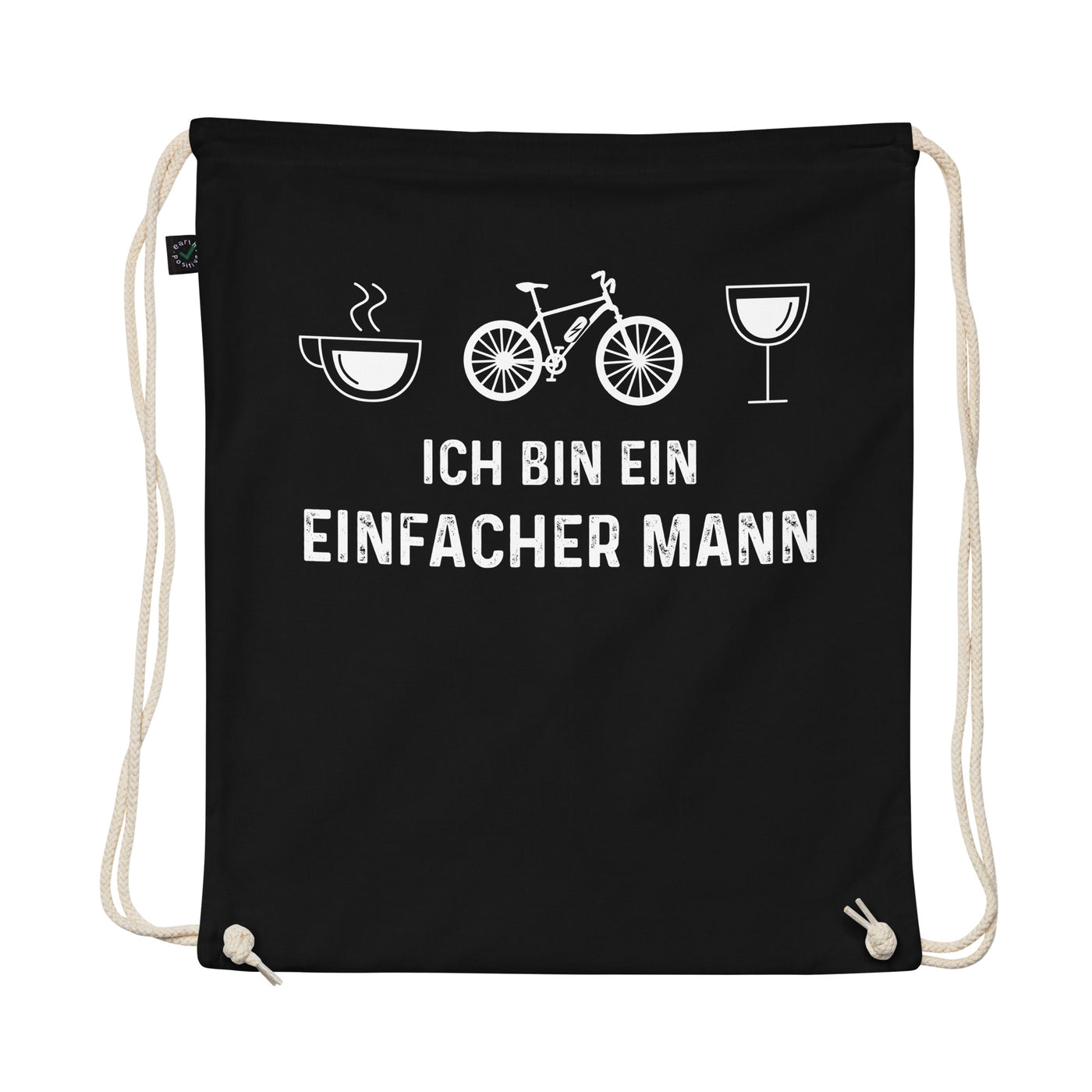 Ich Bin Ein Einfacher Mann - Organic Turnbeutel e-bike Schwarz