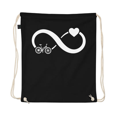 Infinity Heart And Cycling - Organic Turnbeutel fahrrad Schwarz