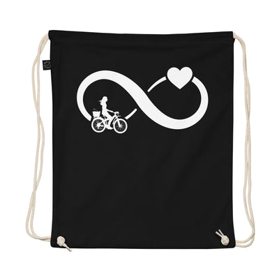 Infinity Heart And Cycling 2 - Organic Turnbeutel fahrrad Schwarz
