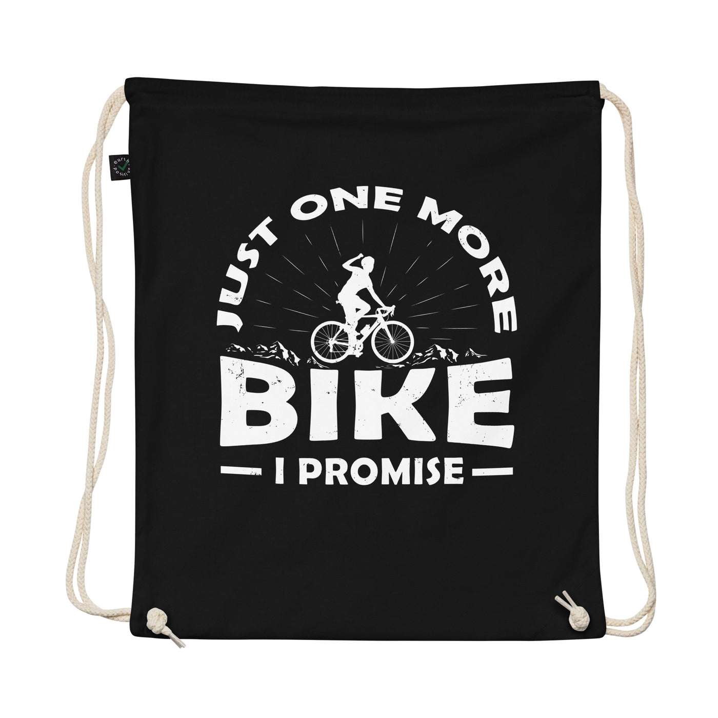 Just One More Bike, I Promise - Organic Turnbeutel fahrrad Schwarz