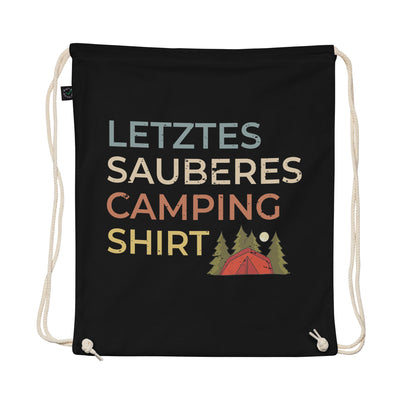 Letztes Sauberes Camping Shirt - Organic Turnbeutel camping Schwarz