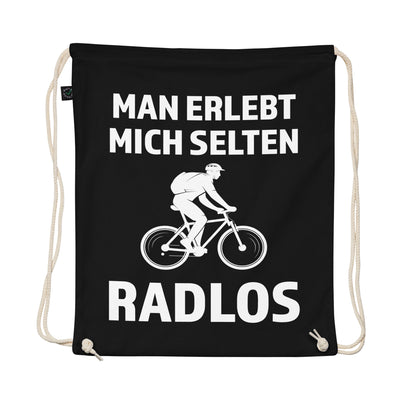 Man Erlebt Mich Selten Radlos - Organic Turnbeutel fahrrad mountainbike