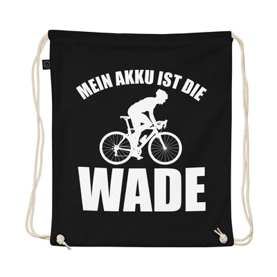 Mein Akku Ist Die Wade 2 - Organic Turnbeutel fahrrad Schwarz