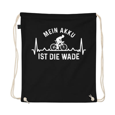Mein Akku Ist Die Wade 3 - Organic Turnbeutel fahrrad Schwarz