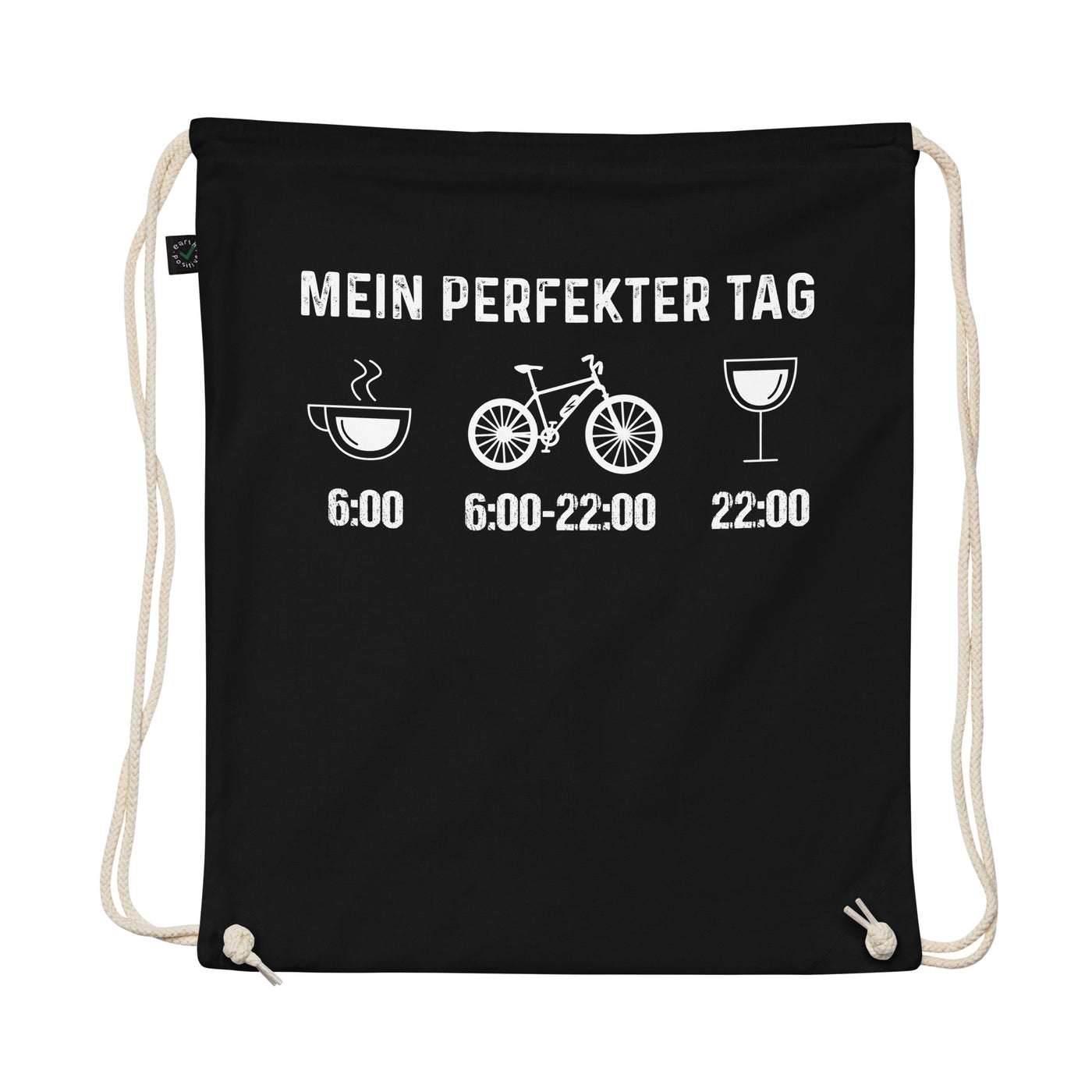 Mein Perfekter Tag - Organic Turnbeutel e-bike Schwarz