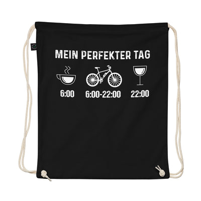 Mein Perfekter Tag - Organic Turnbeutel e-bike Schwarz