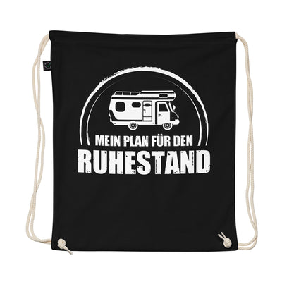 Mein Plan Fur Den Ruhestand - Organic Turnbeutel camping Schwarz