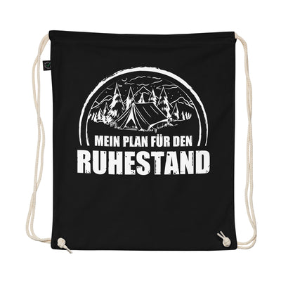 Mein Plan Fur Den Ruhestand 1 - Organic Turnbeutel camping Schwarz