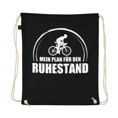 Mein Plan Fur Den Ruhestand 1 - Organic Turnbeutel fahrrad Schwarz
