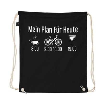 Mein Plan Für Heute - Organic Turnbeutel fahrrad Schwarz