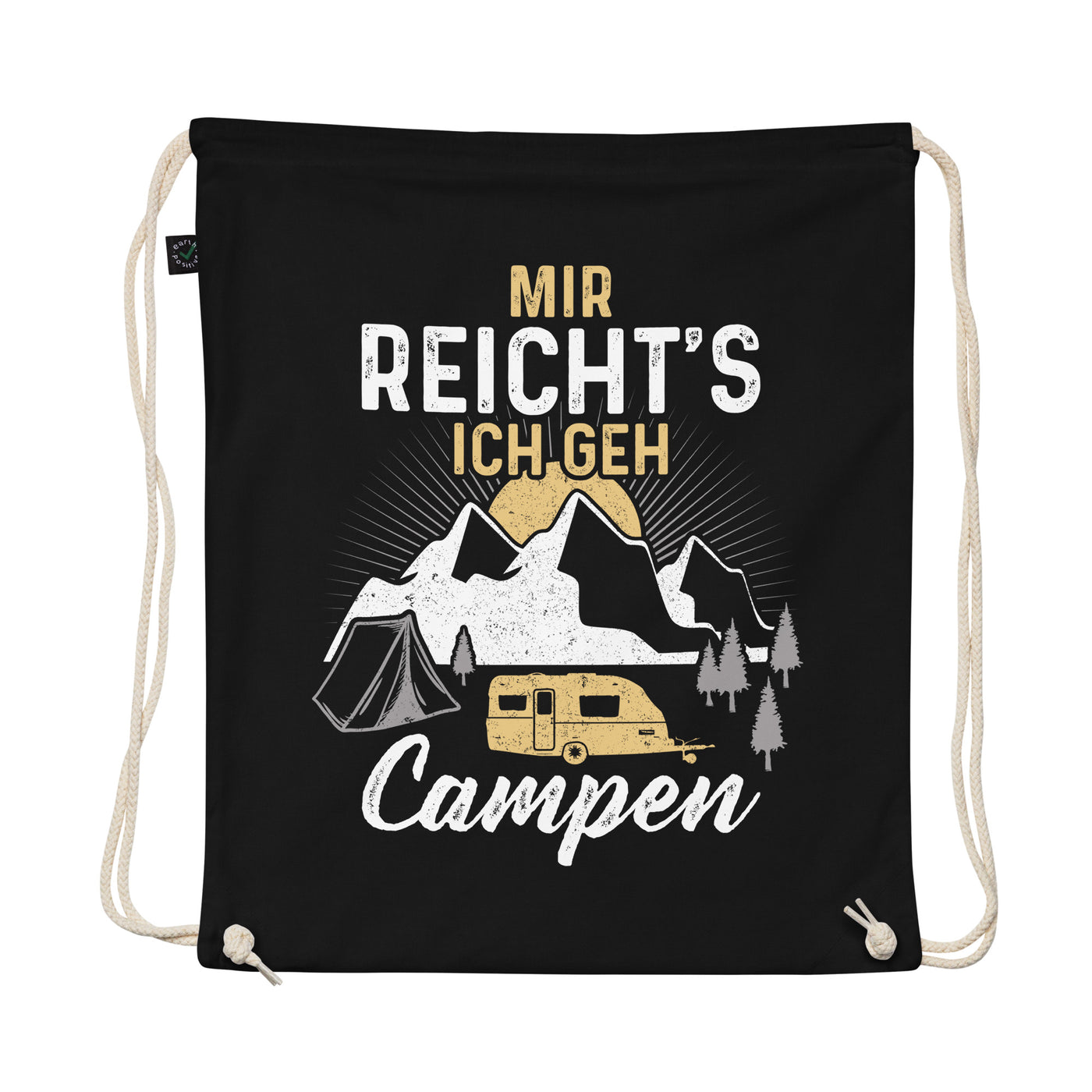 Mir Reichts Ich Geh Campen - Organic Turnbeutel camping Schwarz