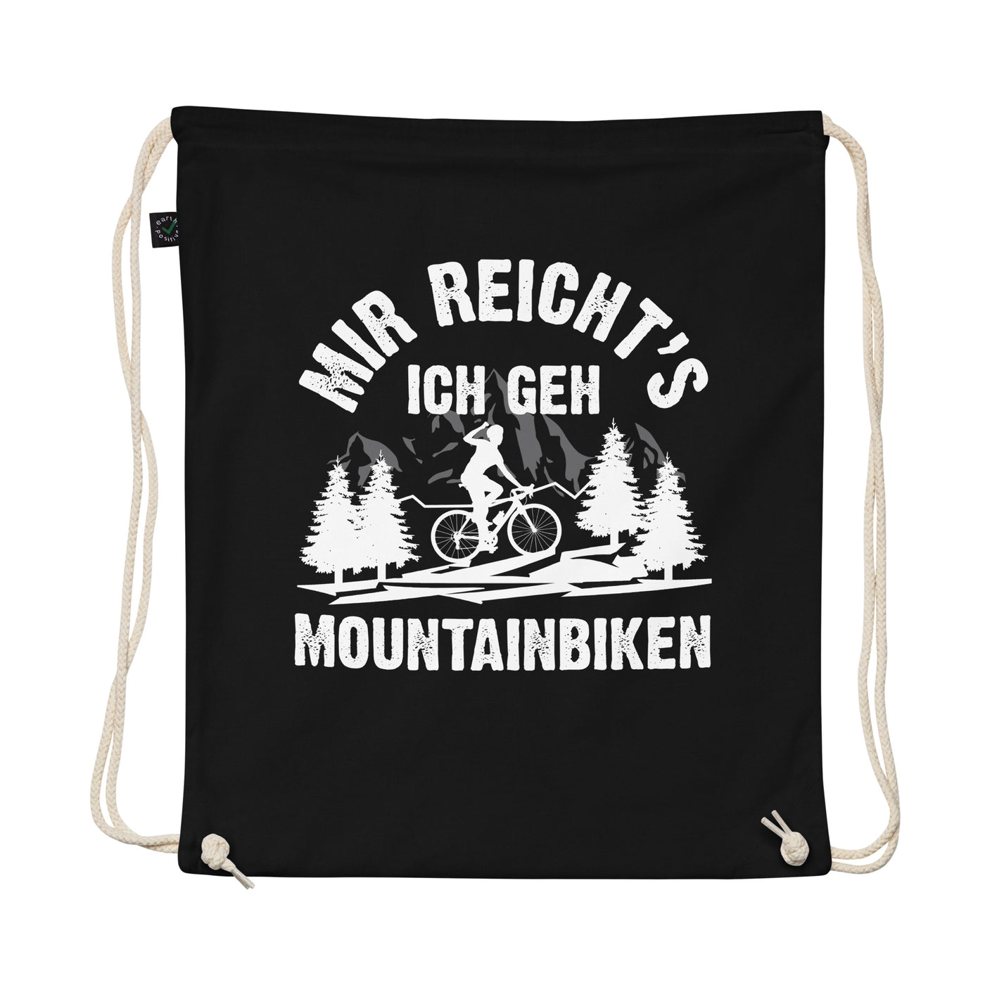 Mir Reicht'S Ich Geh Mountainbiken - Organic Turnbeutel mountainbike Schwarz
