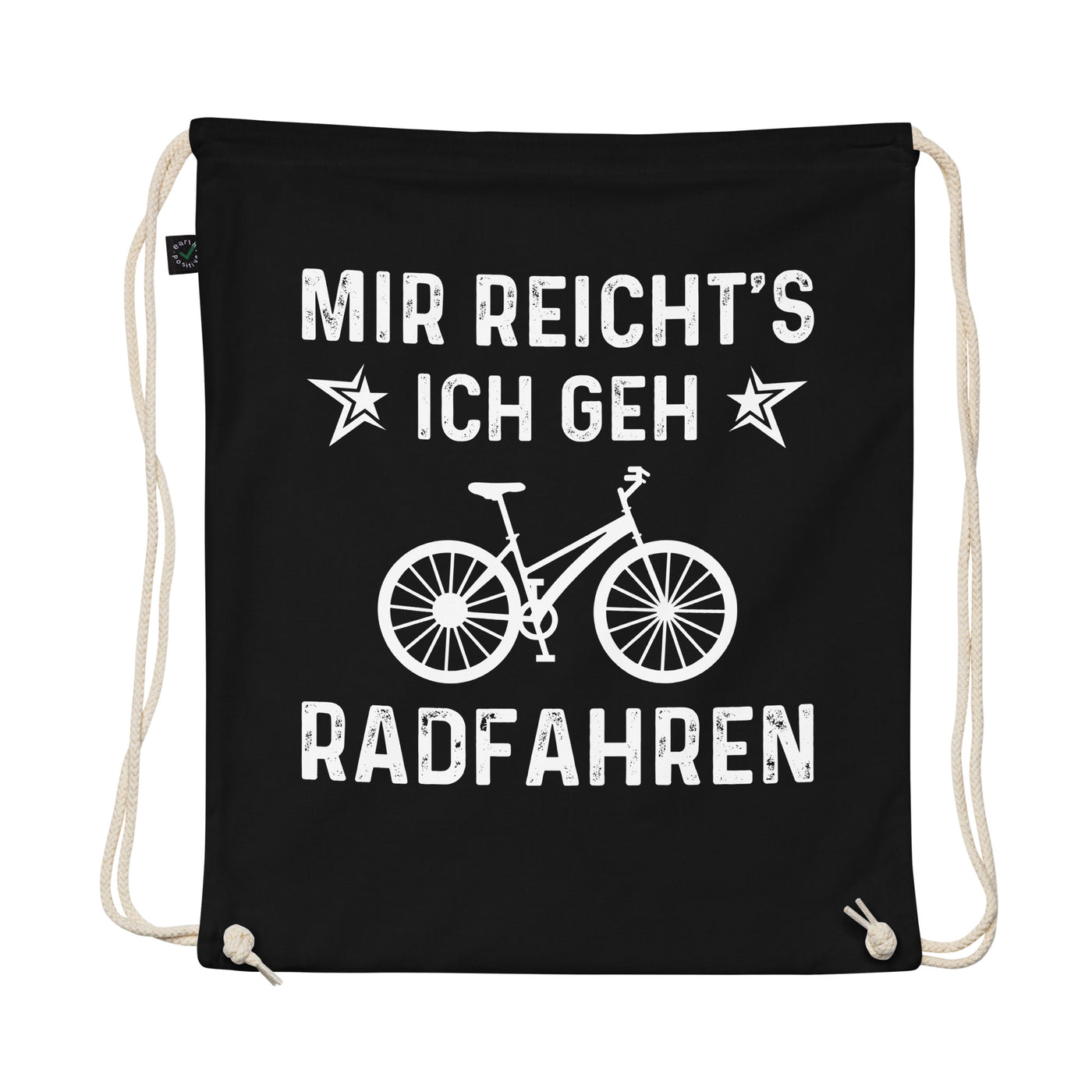 Mir Reicht'S Ich Gen Radfahren - Organic Turnbeutel fahrrad Schwarz