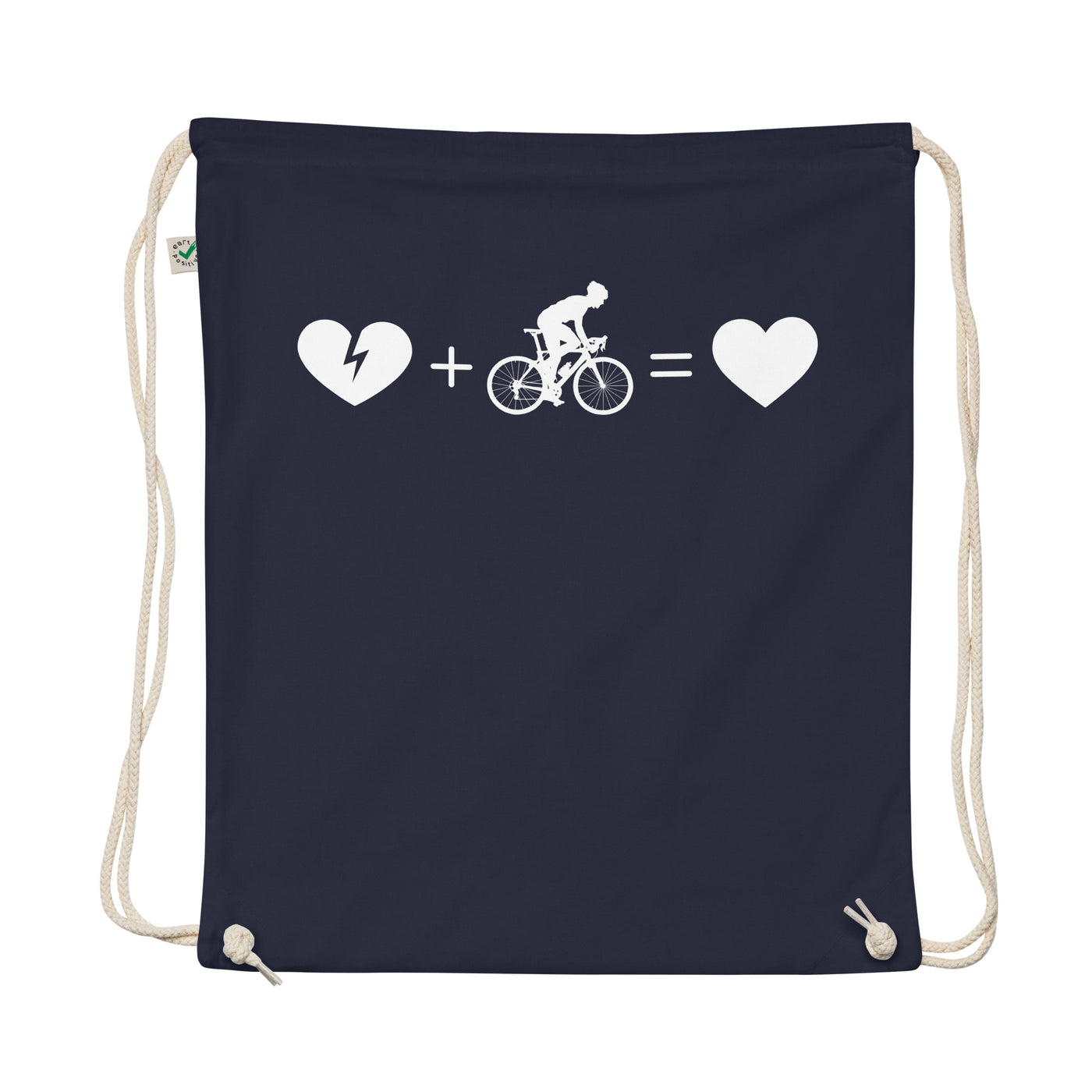 Broken Heart Heart And Cycling 1 - Organic Turnbeutel fahrrad