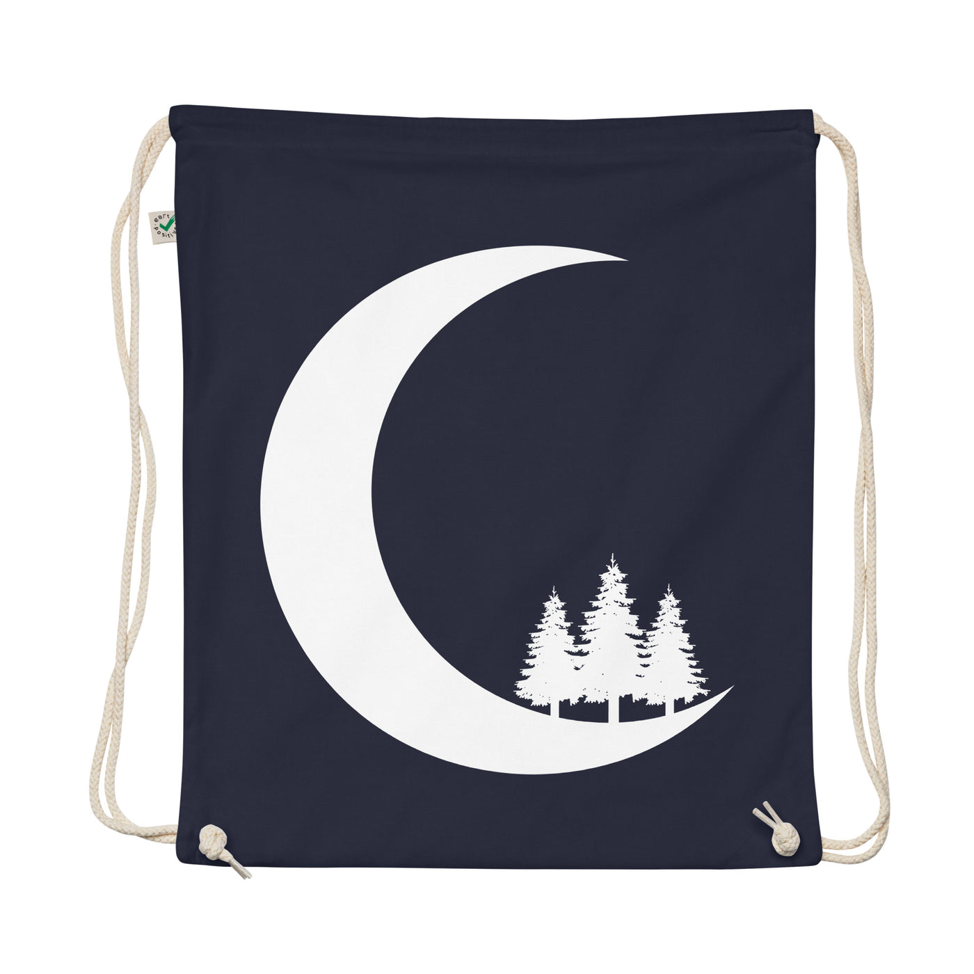 Crescent Moon - Trees - Organic Turnbeutel camping