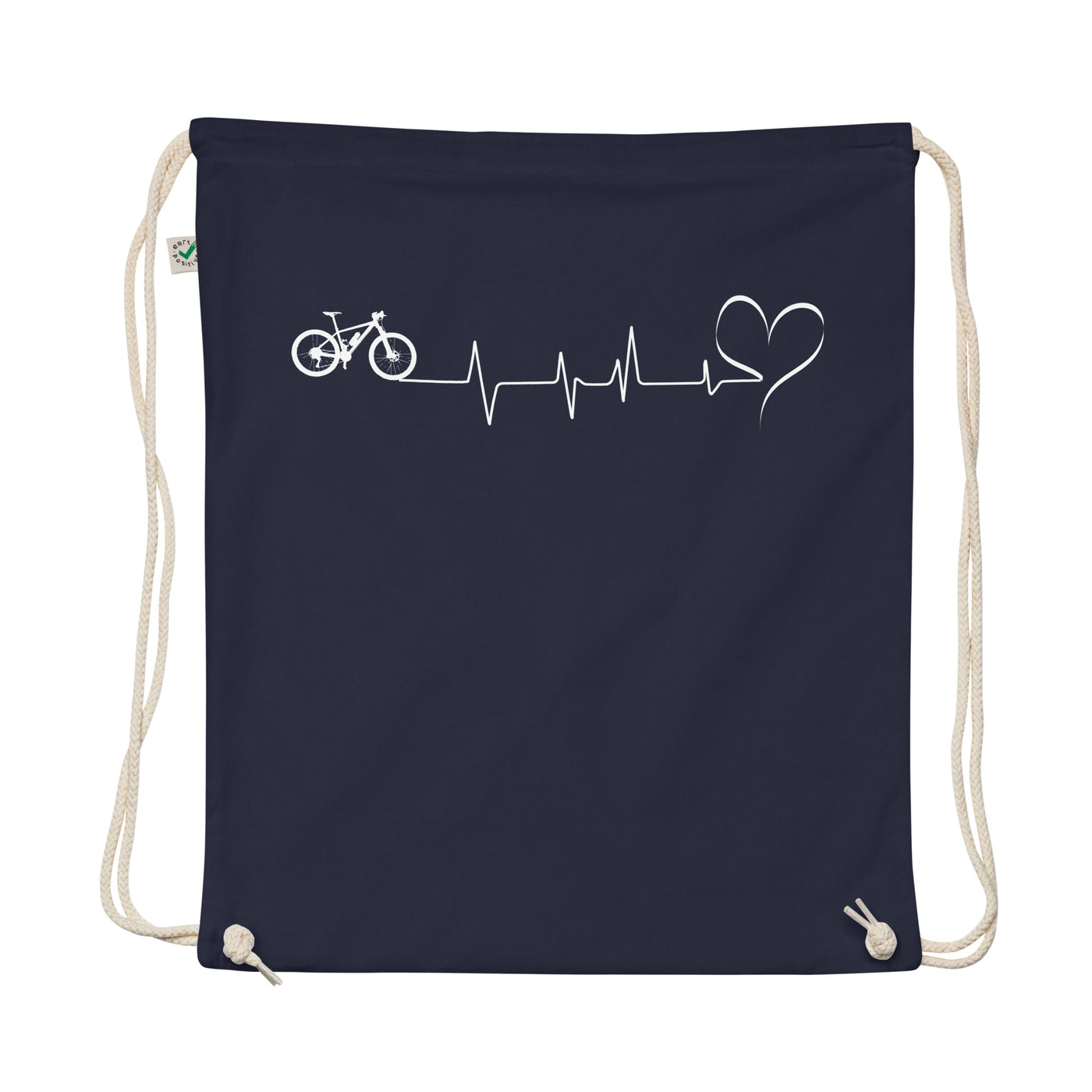 Heart - Heartbeat - Cycle - Organic Turnbeutel fahrrad