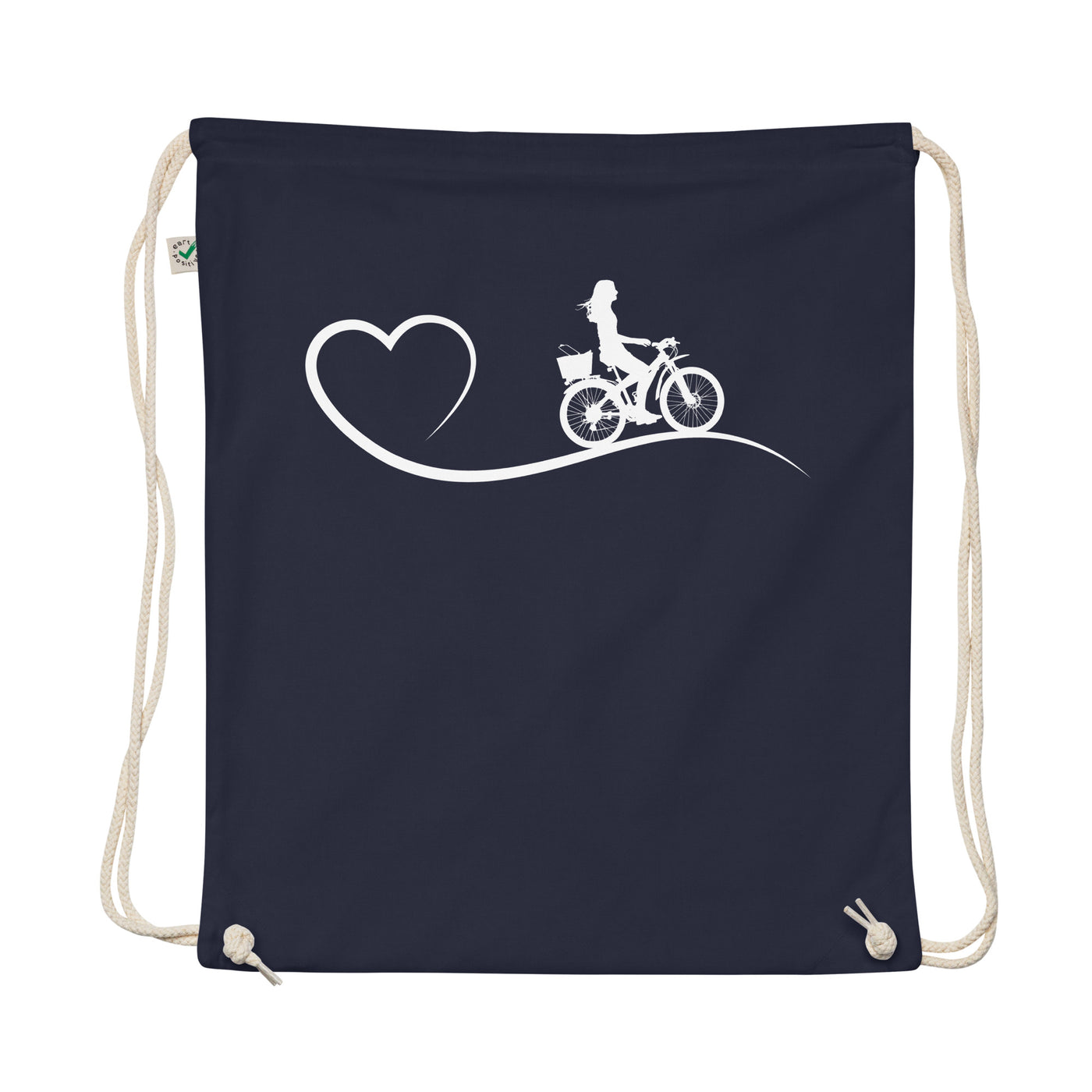 Heart And Cycling - Organic Turnbeutel fahrrad