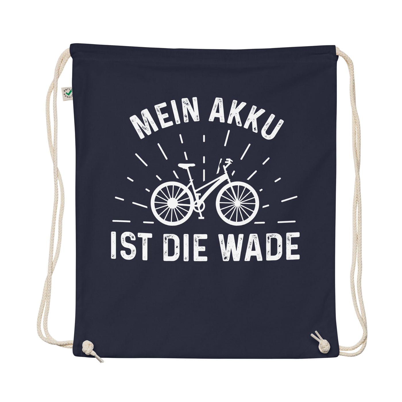 Mein Akku Ist Die Wade - Organic Turnbeutel fahrrad