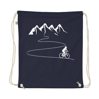 Mountain - Curve Line - Cycling - Organic Turnbeutel fahrrad