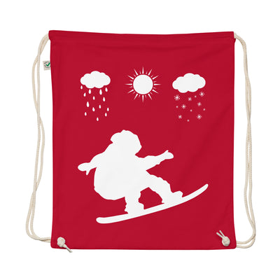 All Seasons And Snowboarding - Organic Turnbeutel snowboarden