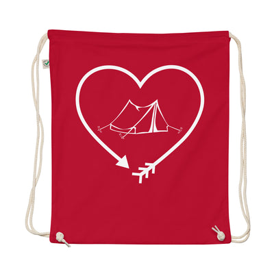 Arrow In Heartshape And Camping 1 - Organic Turnbeutel camping
