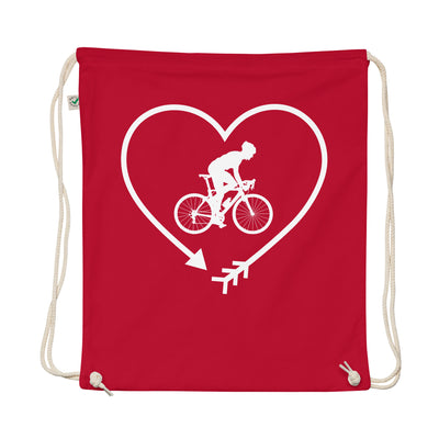 Arrow In Heartshape And Cycling 1 - Organic Turnbeutel fahrrad