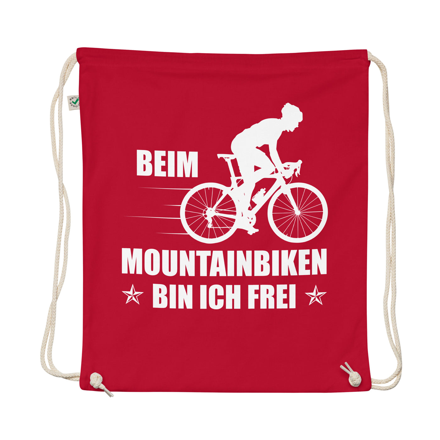 Beim Mountainbiken Bin Ich Frei 2 - Organic Turnbeutel fahrrad