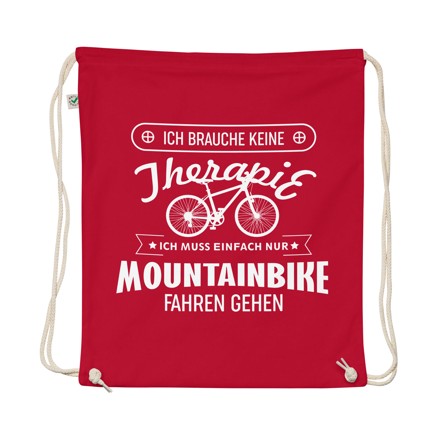 Brauche Keine Therapie - Muss Nur Mountainbike Fahren - Organic Turnbeutel mountainbike