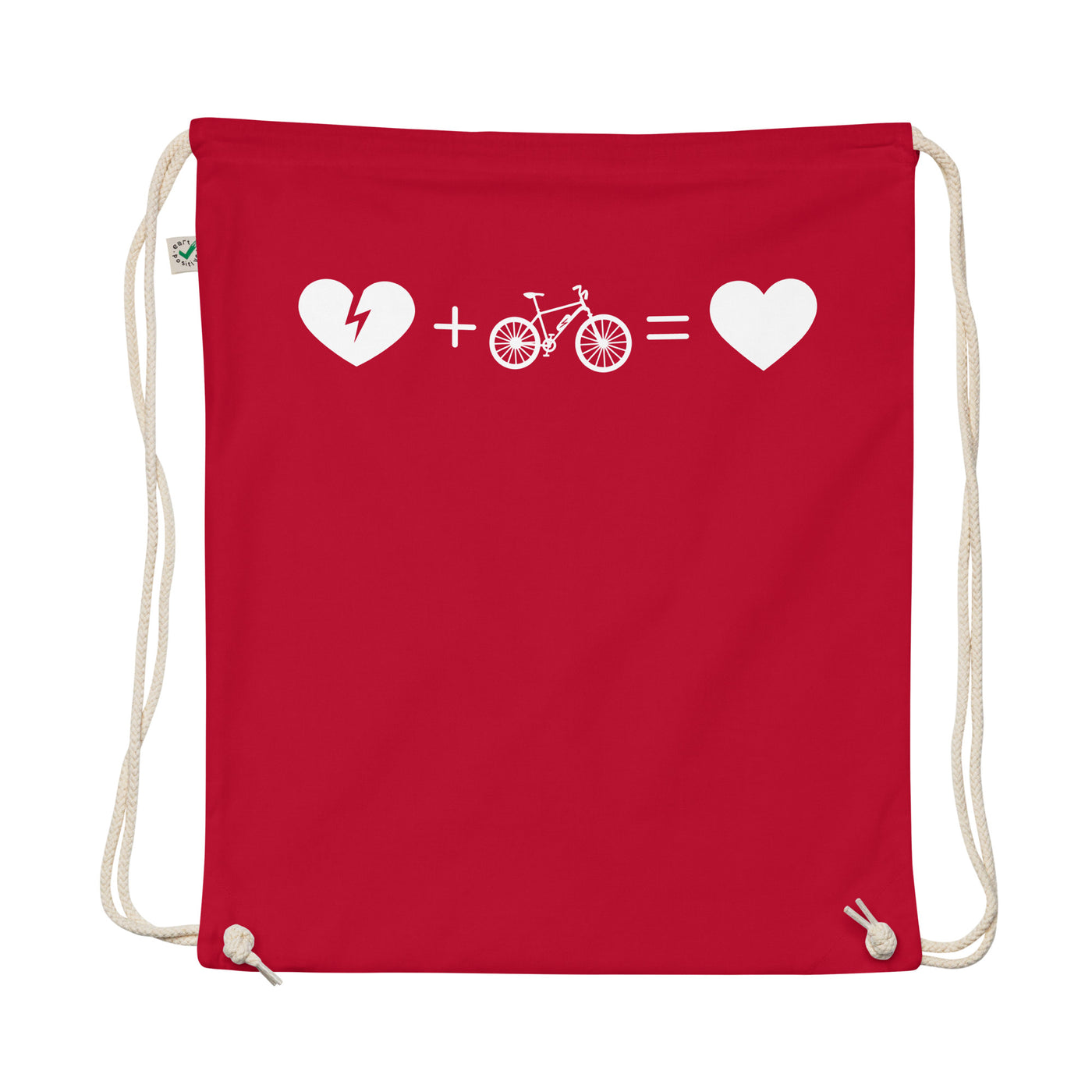 Broken Heart Heart And E-Bike - Organic Turnbeutel e-bike
