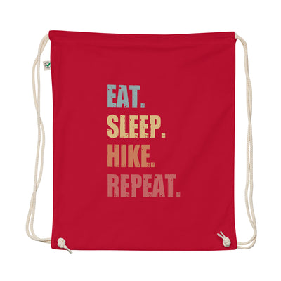 Eat Sleep Hike Repeat - Organic Turnbeutel wandern