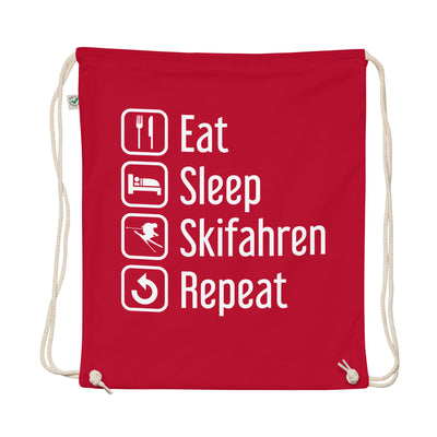 Eat Sleep Skifahren Repeat - Organic Turnbeutel ski