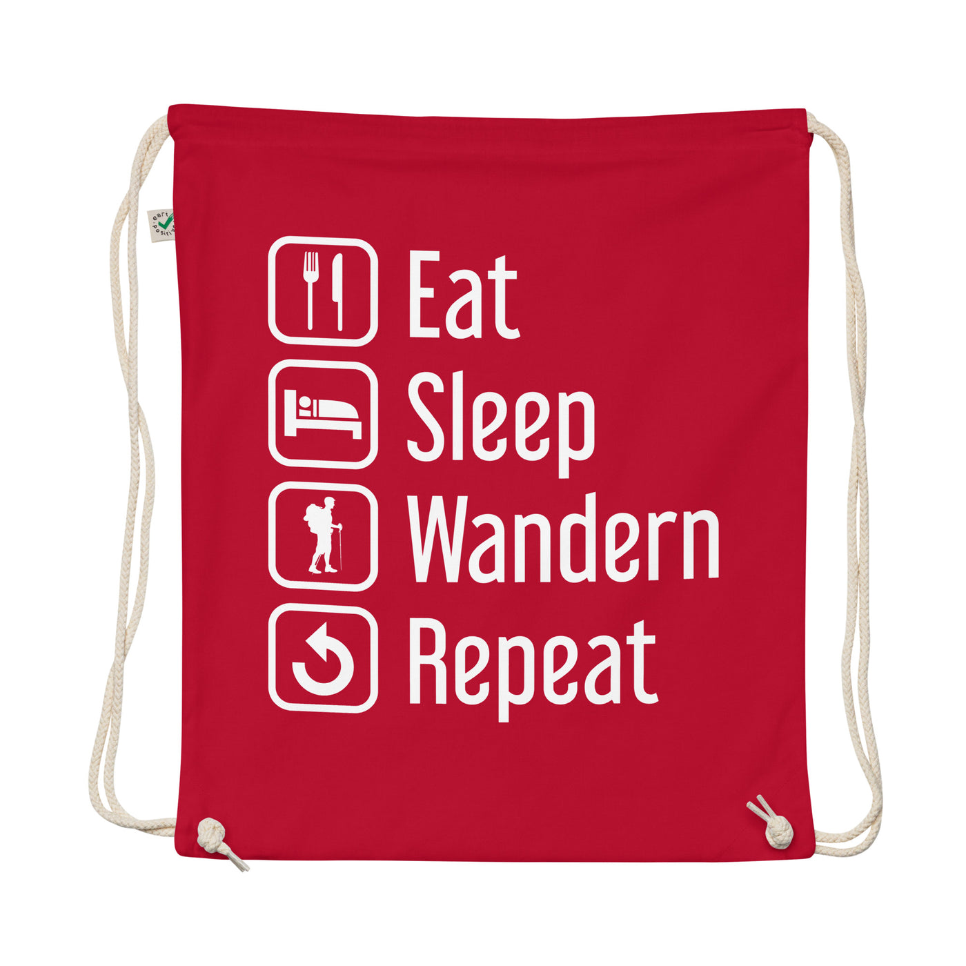 Eat Sleep Wandern Repeat - Organic Turnbeutel wandern
