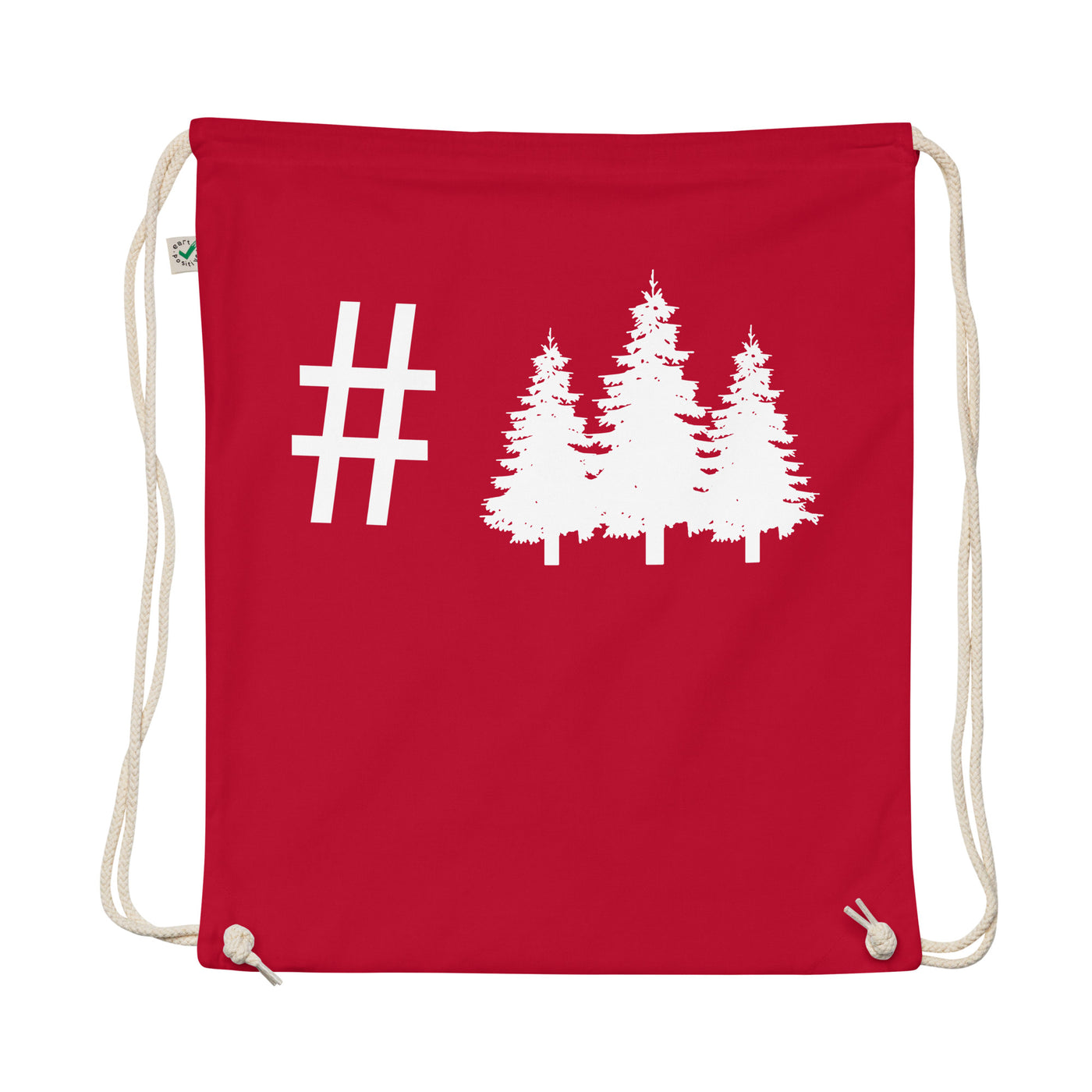 Hashtag - Trees - Organic Turnbeutel camping