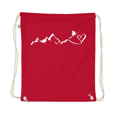 Heart - Mountain - Skiing (10) - Organic Turnbeutel ski