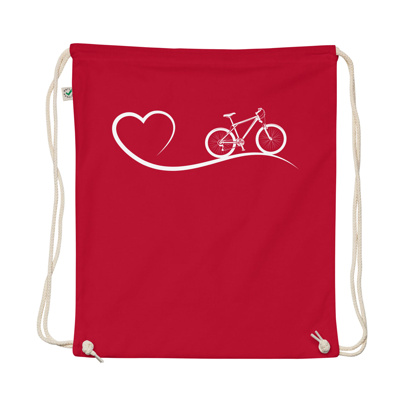 Heart 2 And Cycling - Organic Turnbeutel fahrrad