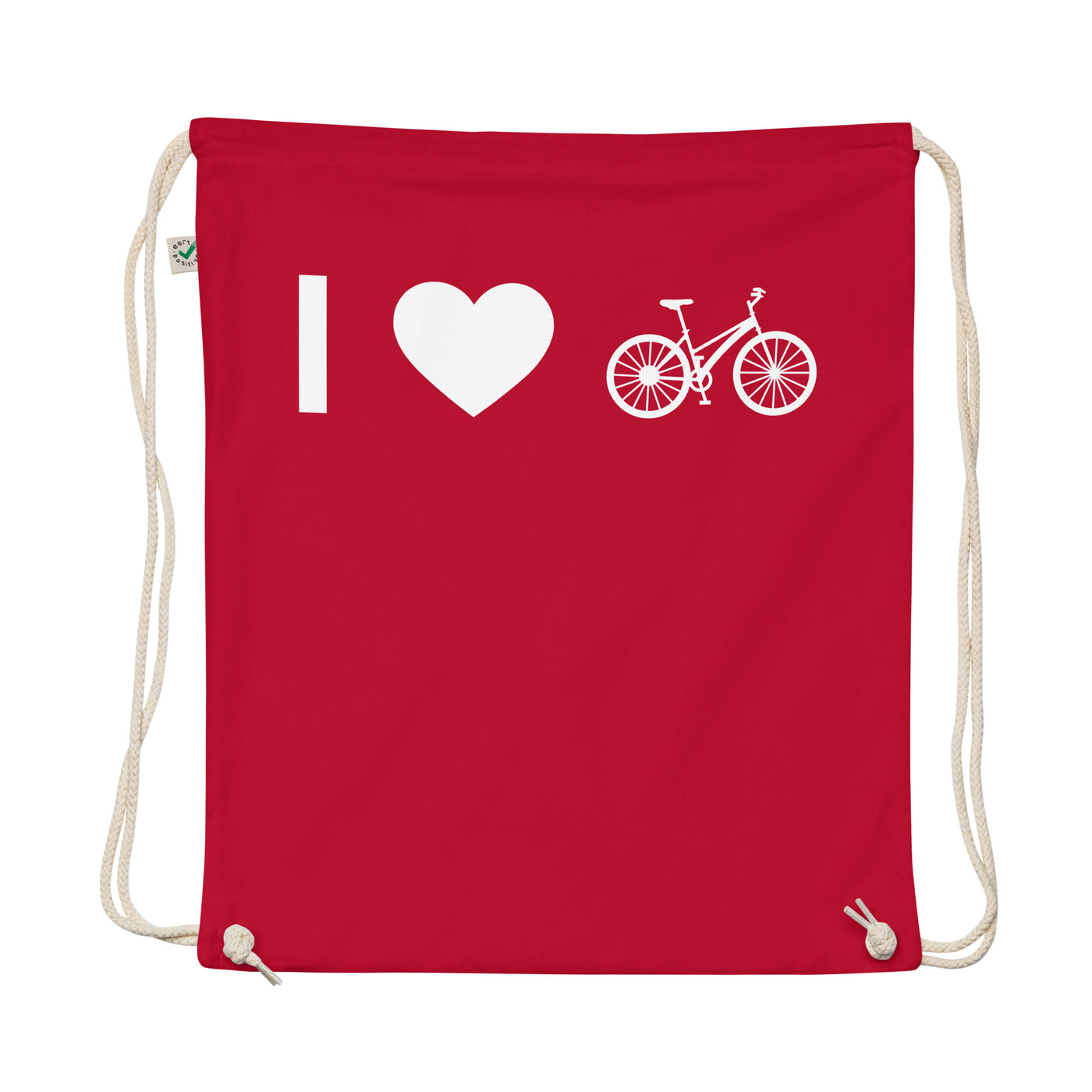 I Heart And Cycling - Organic Turnbeutel fahrrad
