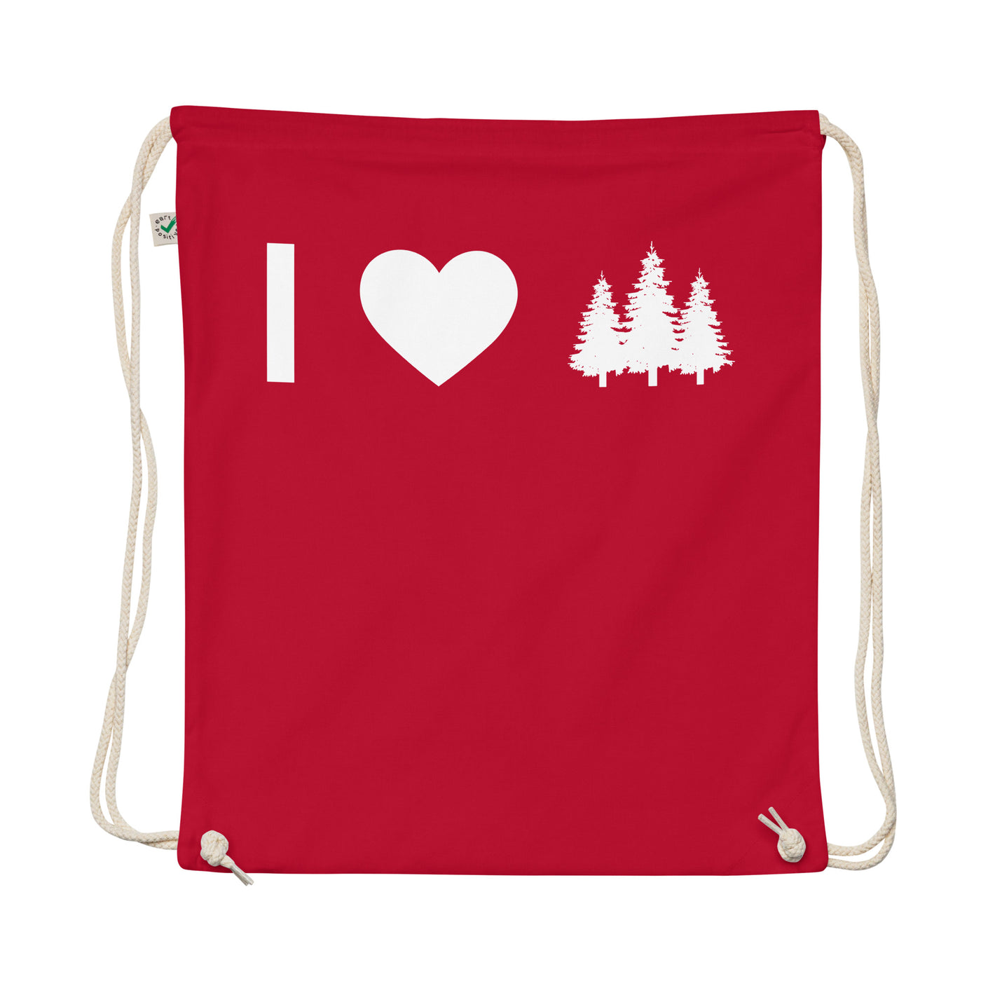 I Heart And Trees - Organic Turnbeutel camping