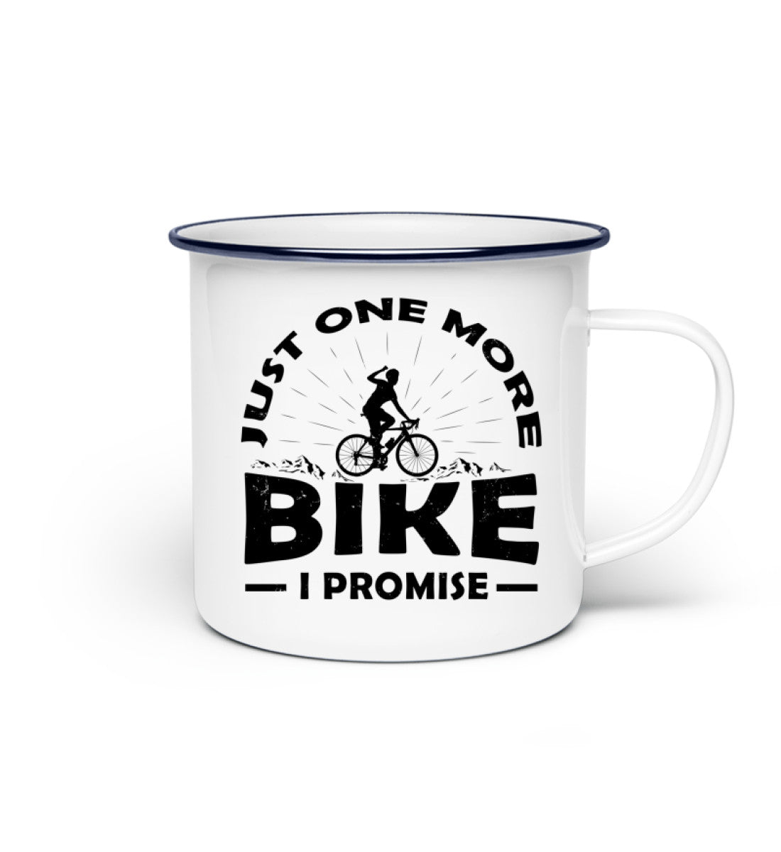 Just one more bike, i promise - Emaille Tasse fahrrad