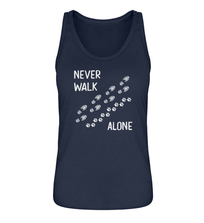 Never walk alone - Damen Organic Tanktop wandern Navyblau