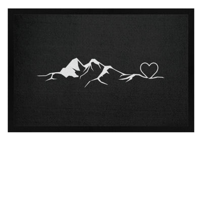 Bergverliebt - Fußmatte mit Gummirand' berge klettern wandern Schwarz